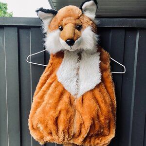 Candy Corn Lane Baby Fox Halloween Costume 9–12 Months – Plush Hooded Bodysuit
